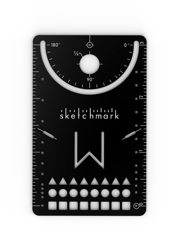Sketchmark ProRuler: Stainless Steel Bookmark Stencil for Designers,  Architects, & Engineers